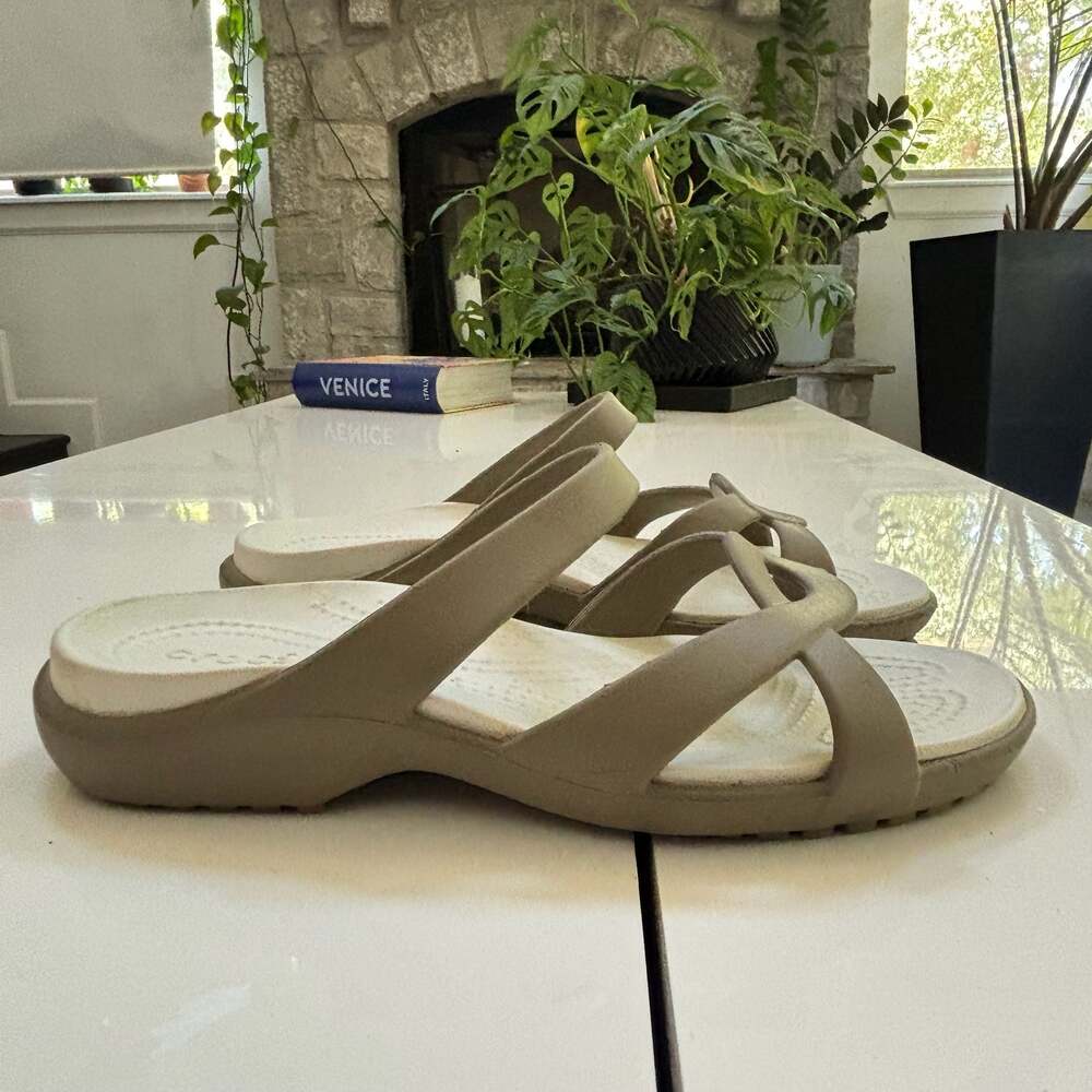 Crocs Meleen Twist Sandals Bronze Gold Women's Size 6